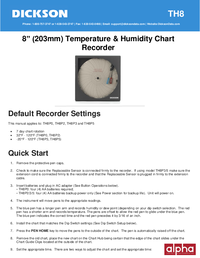 Thumbnail of document Manual - TH8 8 in Temperature & Humidity Chart Recorder